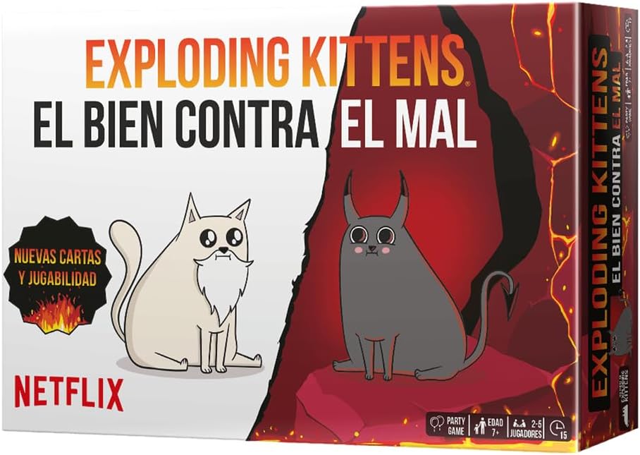 Juego De Mesa Exploding Kittens El Bien Contra El Mal