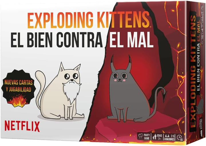 Juego De Mesa Exploding Kittens El Bien Contra El Mal