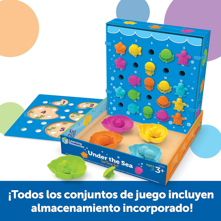 Juego De Clasificacion Y Motricidad Fina Bajo Del Mar