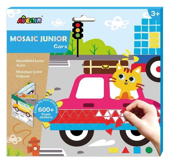 Set De Arte y Manualidades Mosaico Con Stickers Carros