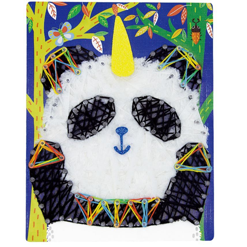Set Arte Y Diseño Con Hilos Oso Panda