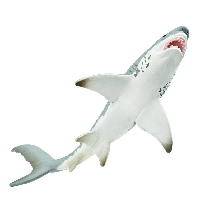 Figura Animales Tiburon Blanco Pintado a Mano