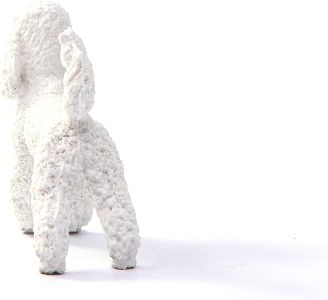 Figura Animales Perro Caniche Blanco Pintado A Mano