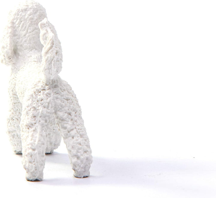 Figura Animales Perro Caniche Blanco Pintado A Mano