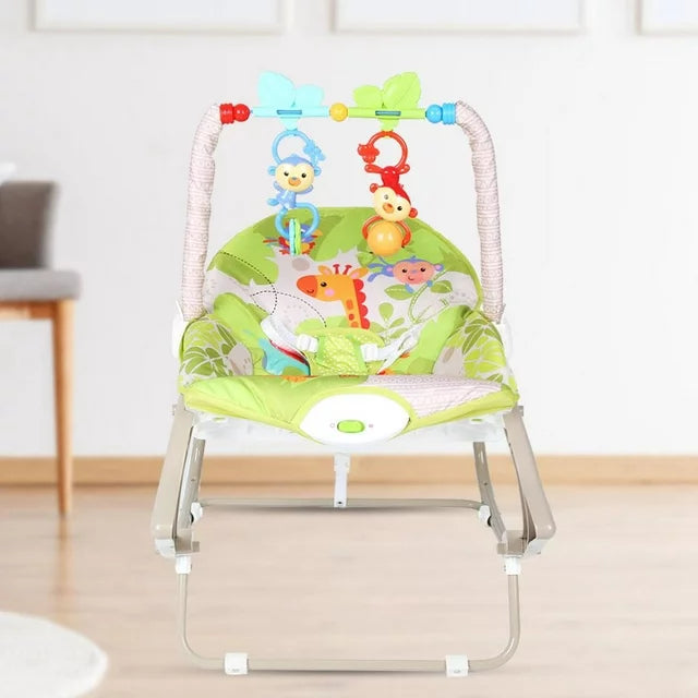 Silla Nido Verde Con Vibración  Para Bebe