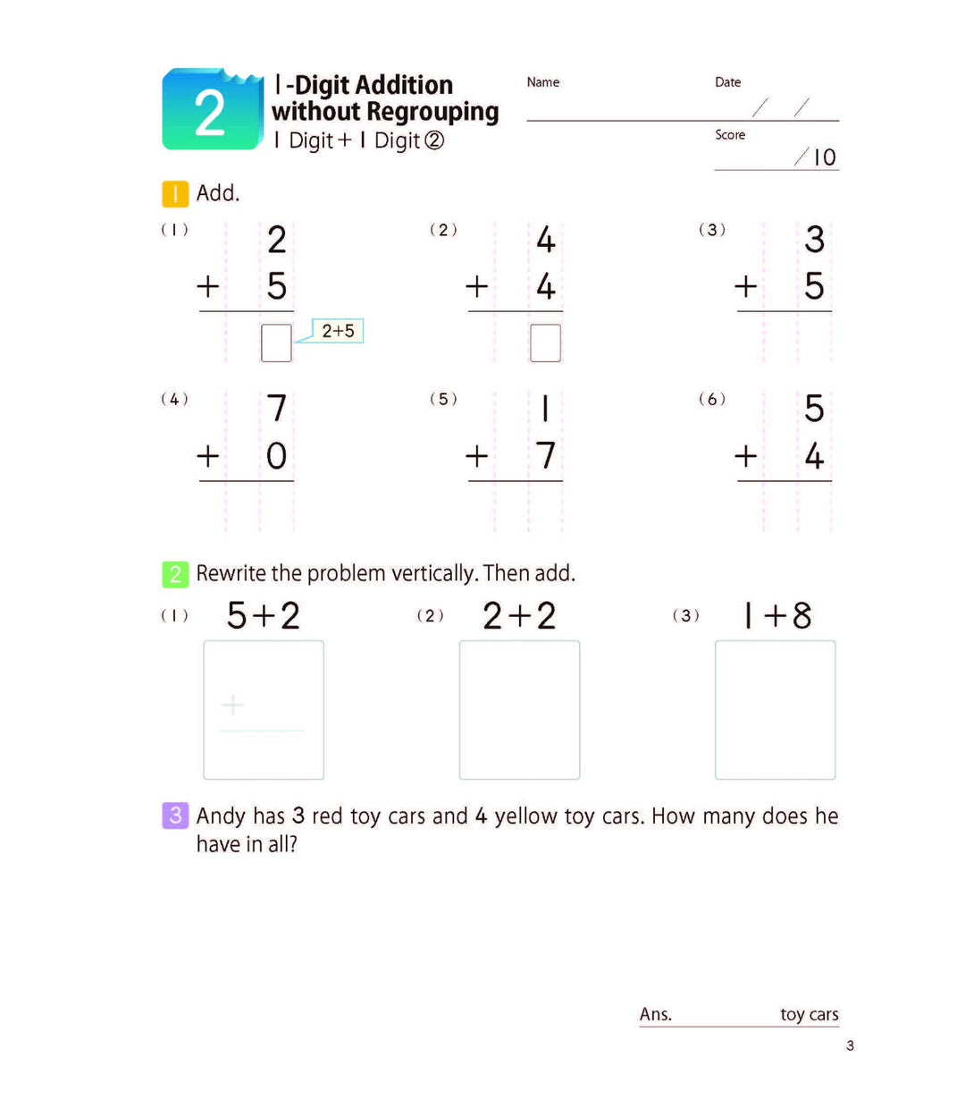Libro Kumon Actividades Sumas Y Restas Grado 2 En Ingles