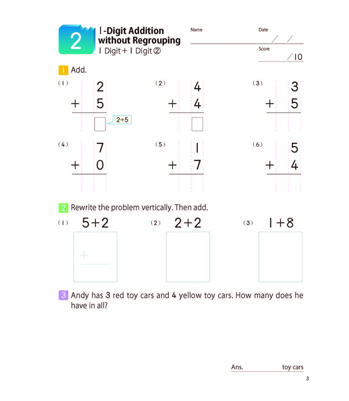 Libro Kumon Actividades Sumas Y Restas Grado 2 En Ingles
