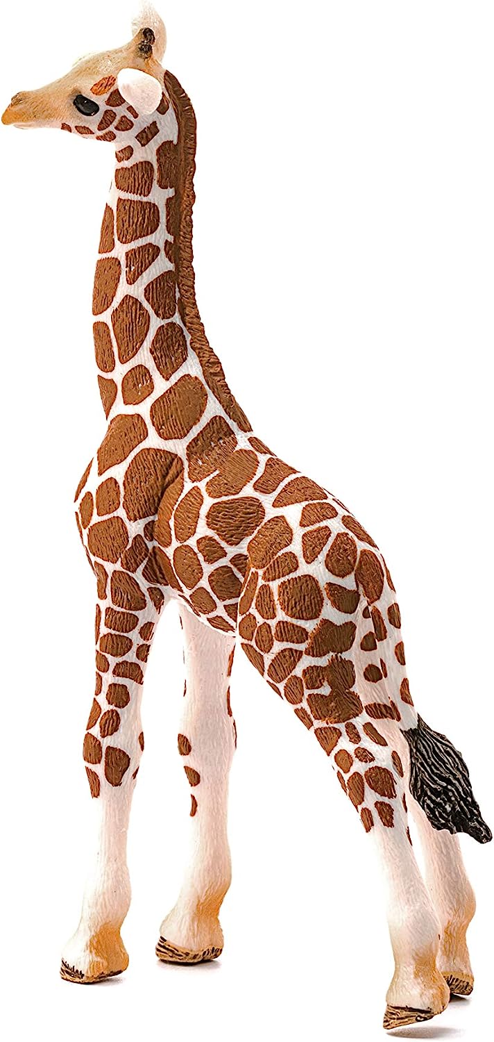 Figura Animales Cria De Jirafa Pintado A Mano