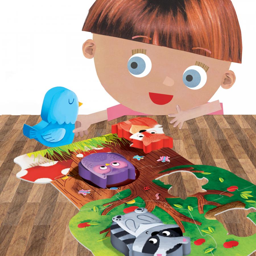 Juego Montessori Rompecabezas Del Bosque