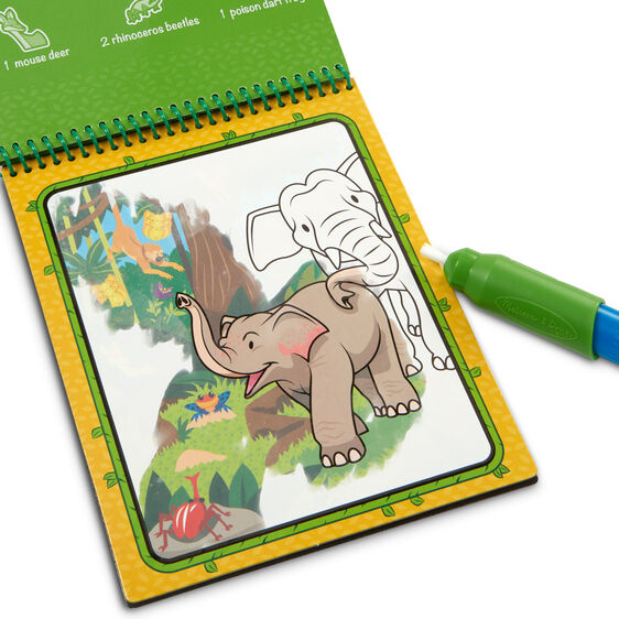 Libro para Pintar con Agua la Selva