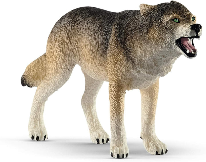 Figura Animales Lobo Pintado A Mano