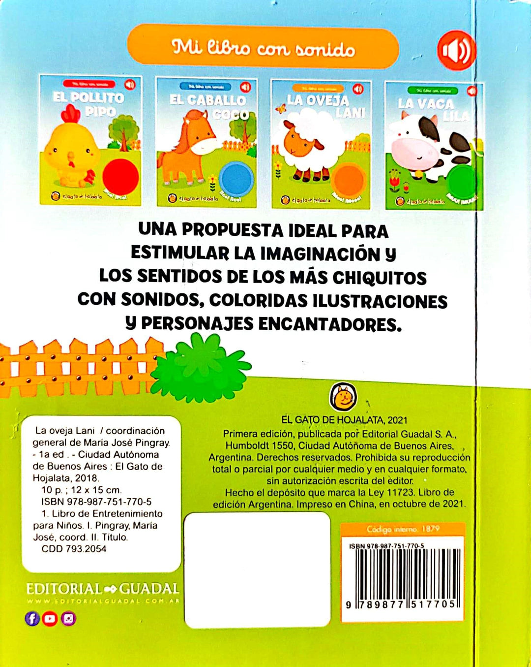 Libro Interactivo Con Sonido La Oveja Lani