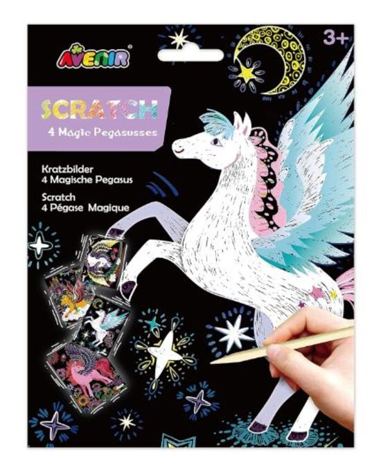 Set De Arte y Manualidades Para Raspar Pegasus