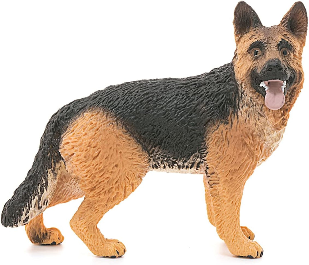 Figura Animales Perro Pastor Aleman Pintado A Mano
