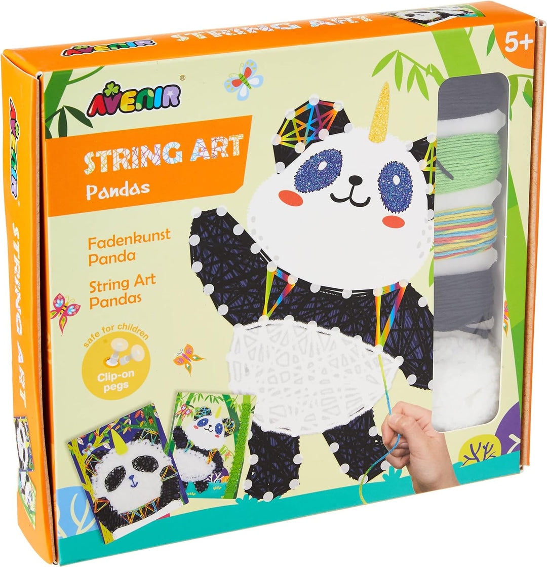 Set Arte Y Diseño Con Hilos Oso Panda