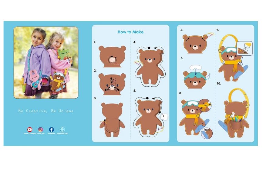 Set De Arte Y Manualidades Animales De Peluche