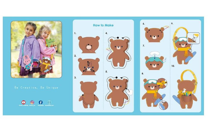 Set De Arte Y Manualidades Animales De Peluche