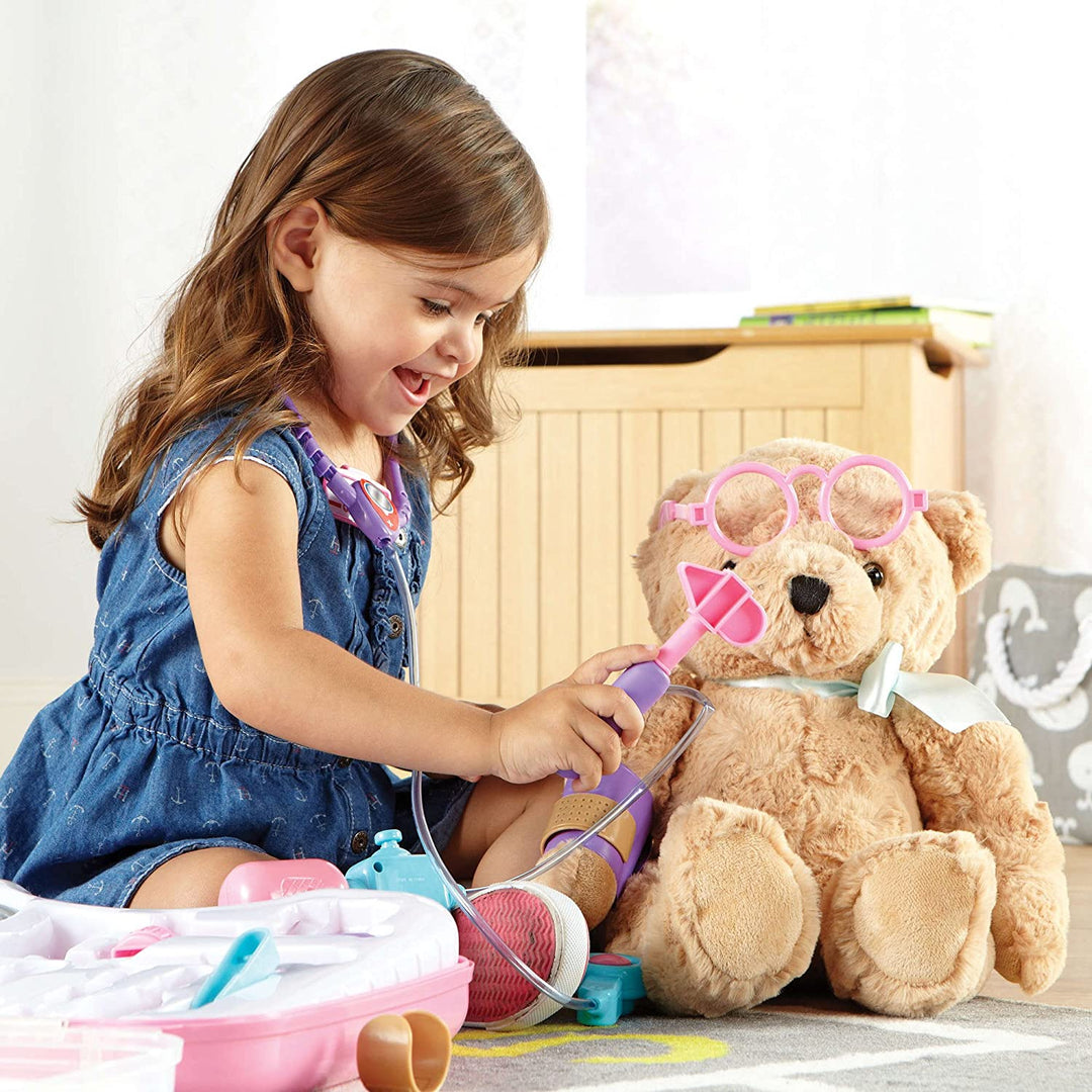 Juego Didáctico Set De Doctor Con Sonidos y Maleta Rosa