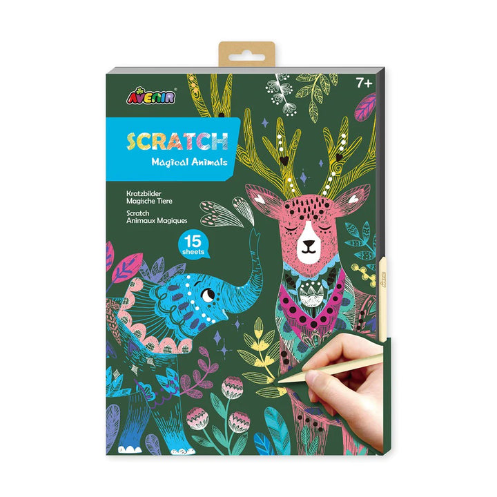 Set De Arte Y Manualidades Libro Para Raspar Animales Magicos