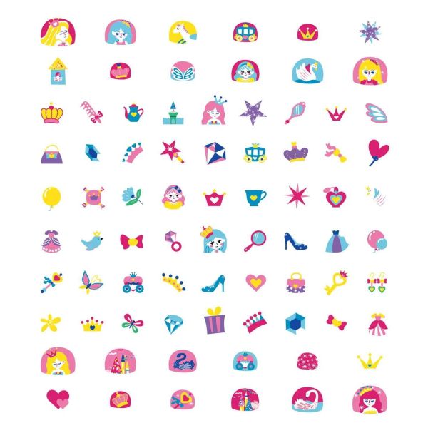 Set De Arte De Stickers Para Uñas Princesas
