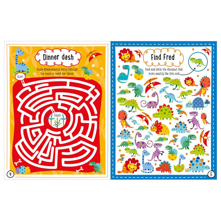 Libro De Actividades Con Stickers Dinosaurios