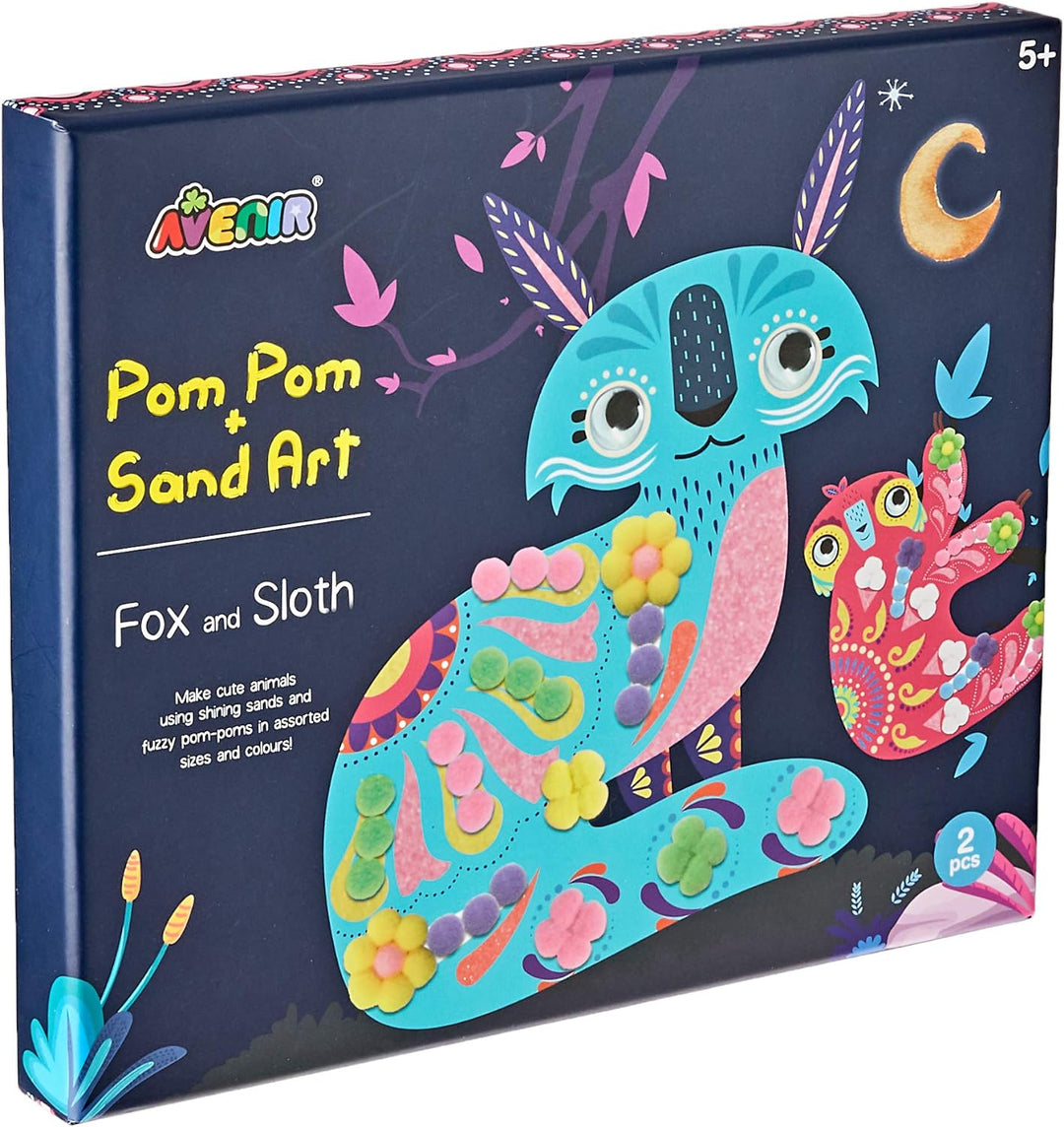 Set Arte Y Manualidades Pompones Y Arena Animales