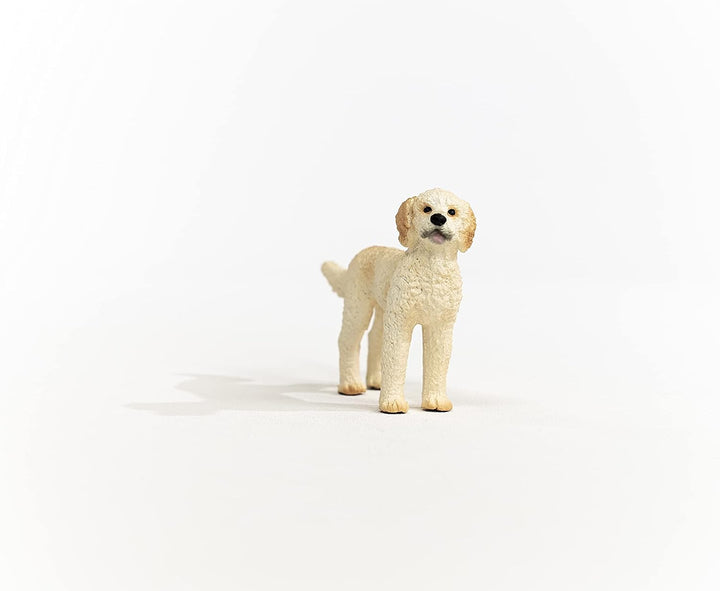 Figura Animales Perro Doodle Dorado Pintado A Mano