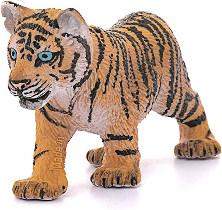 Figura Animales Cachorro De Tigre Pintado A Mano