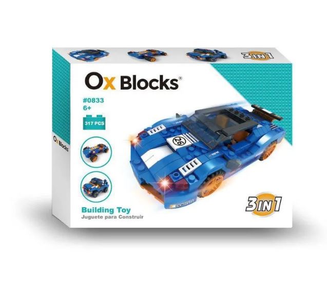 Set De Construccion 317 Piezas Carros 3 En 1
