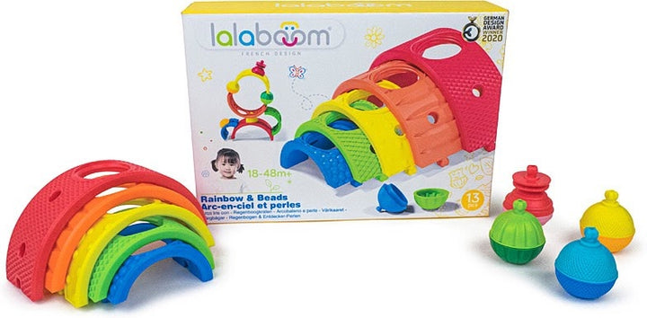 Arco Iris Waldorf Con Cuentas Sensoriales