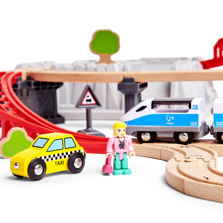 Juego de Construcción Trenes En Madera