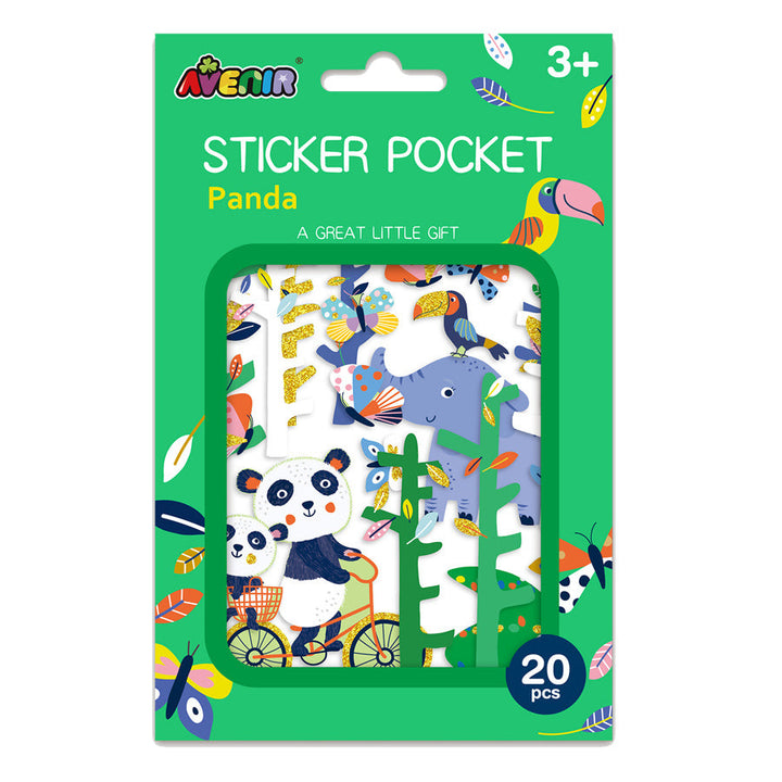 Set De Stickers Brillantes Panda