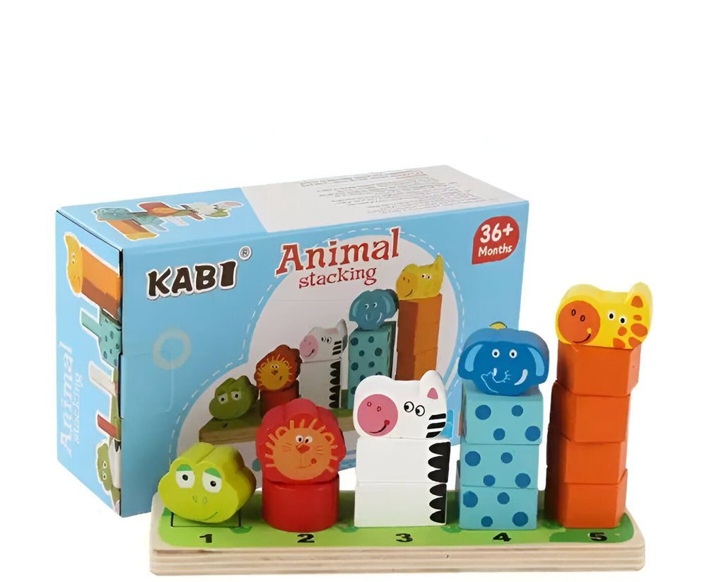 Torre Para Apilar Y Encajar Animales