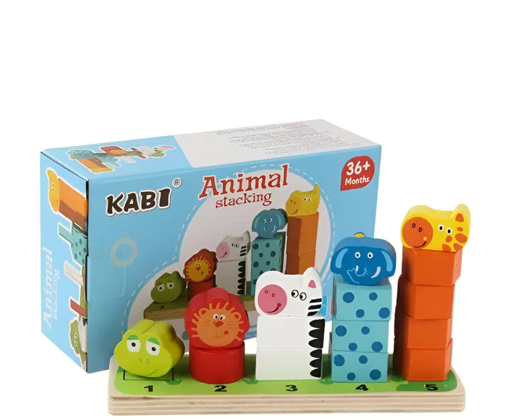 Torre Para Apilar Y Encajar Animales
