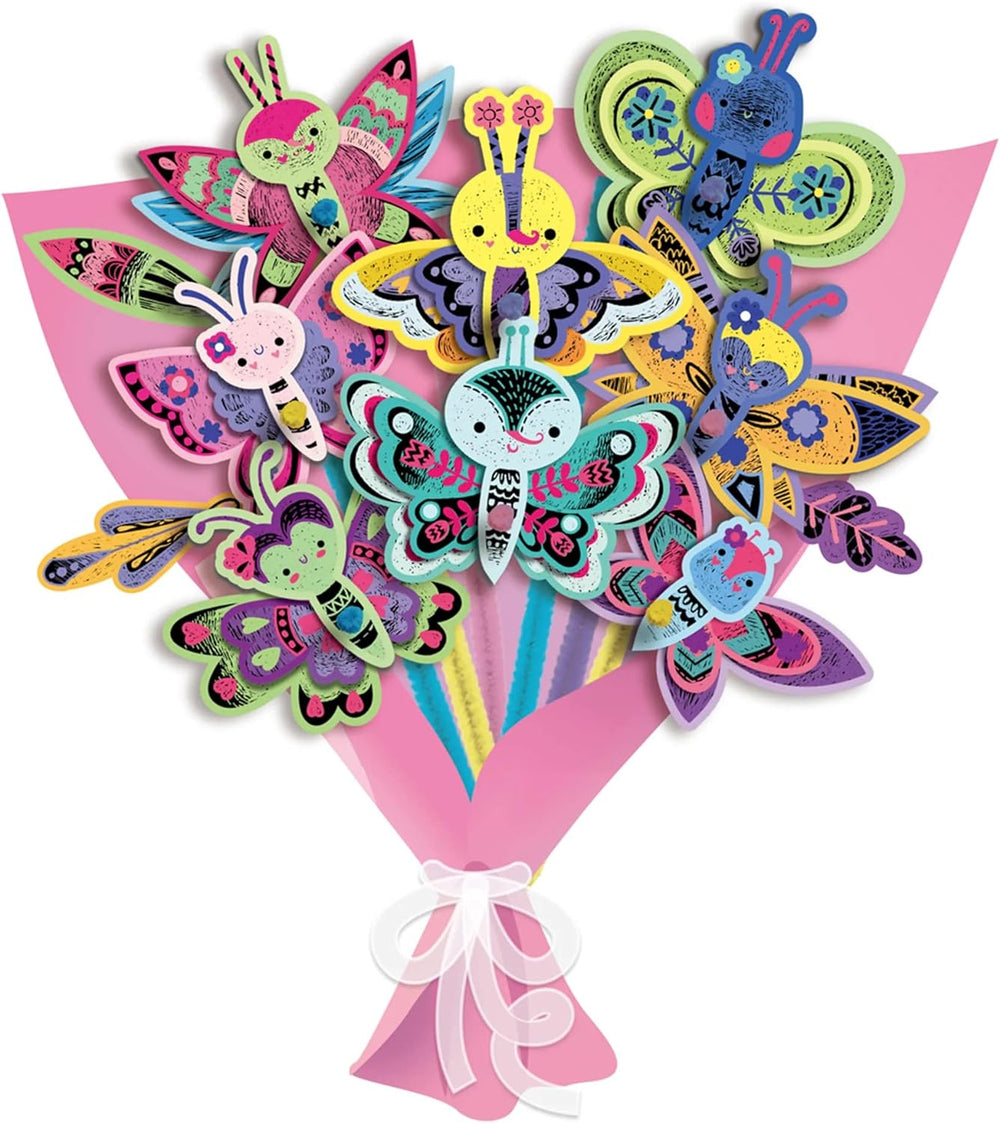 Set De Arte Marionetas Para Raspar Ramo De Mariposa