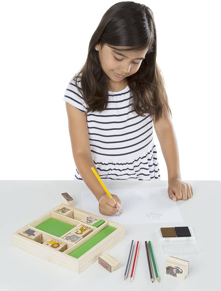 Juego De Arte Sellos Animales Madera