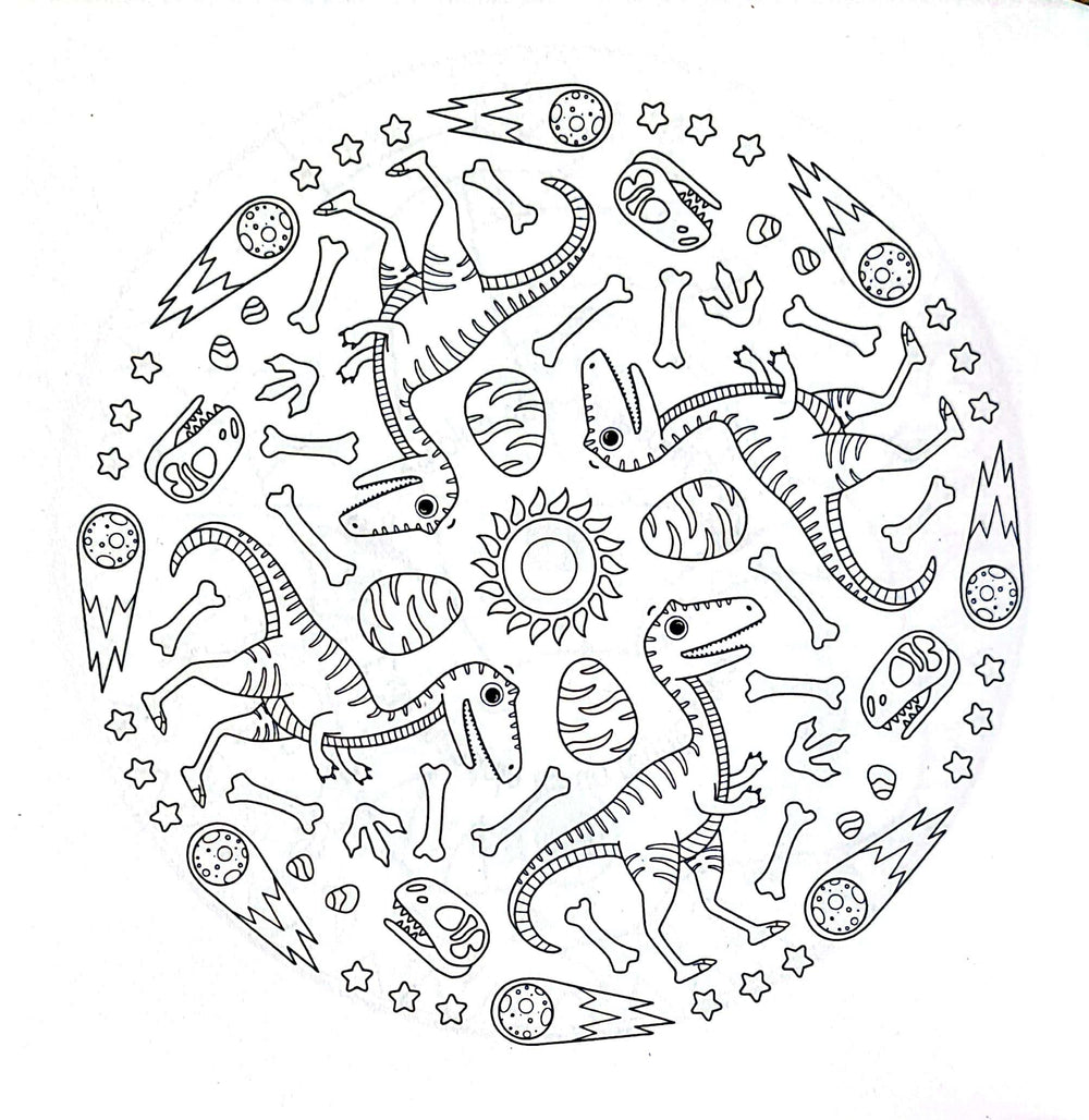 Libro Primeras Mandalas Dinosaurios Colorear