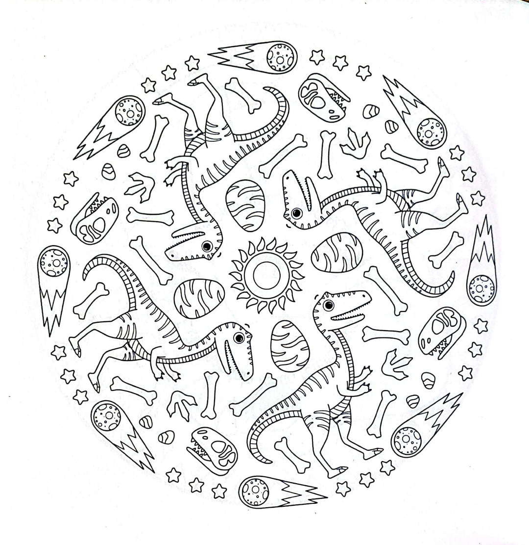 Libro Primeras Mandalas Dinosaurios Colorear