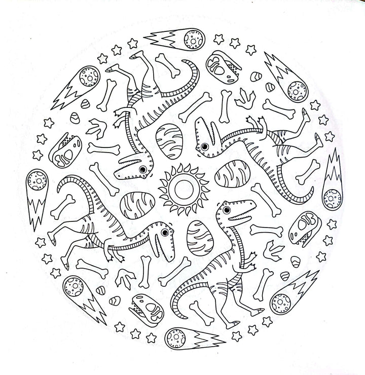 Libro Primeras Mandalas Dinosaurios Colorear