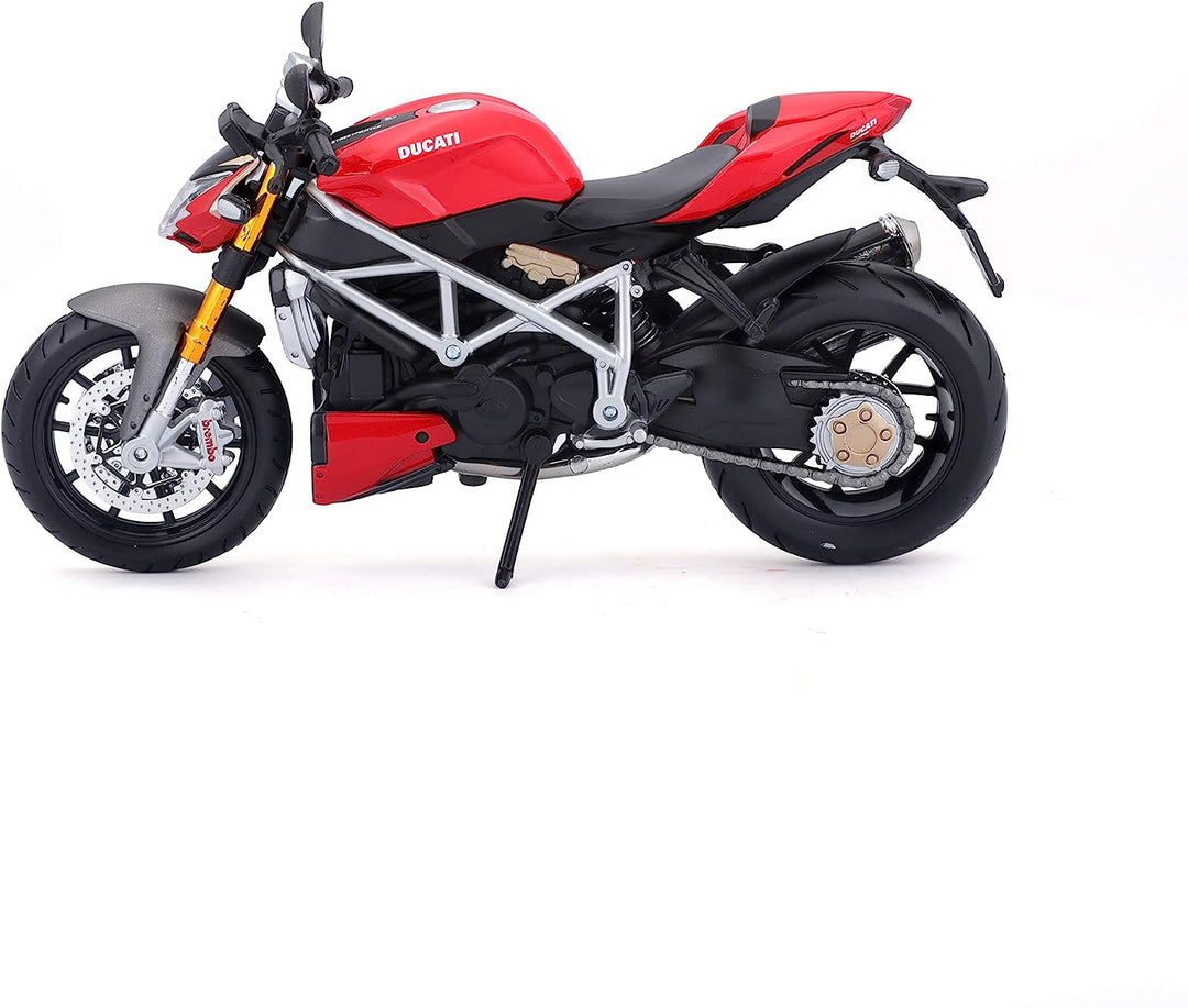 Moto Coleccionable Ducati Streetfighter S Rojo Escala 1:12