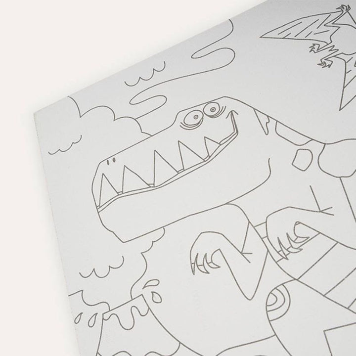 Set De Arte Lienzo Para Pintar Dinosaurios