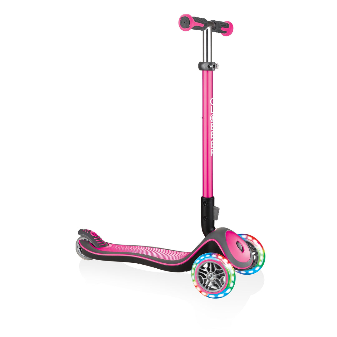 Patineta Globber Elite Con Luces Rosada
