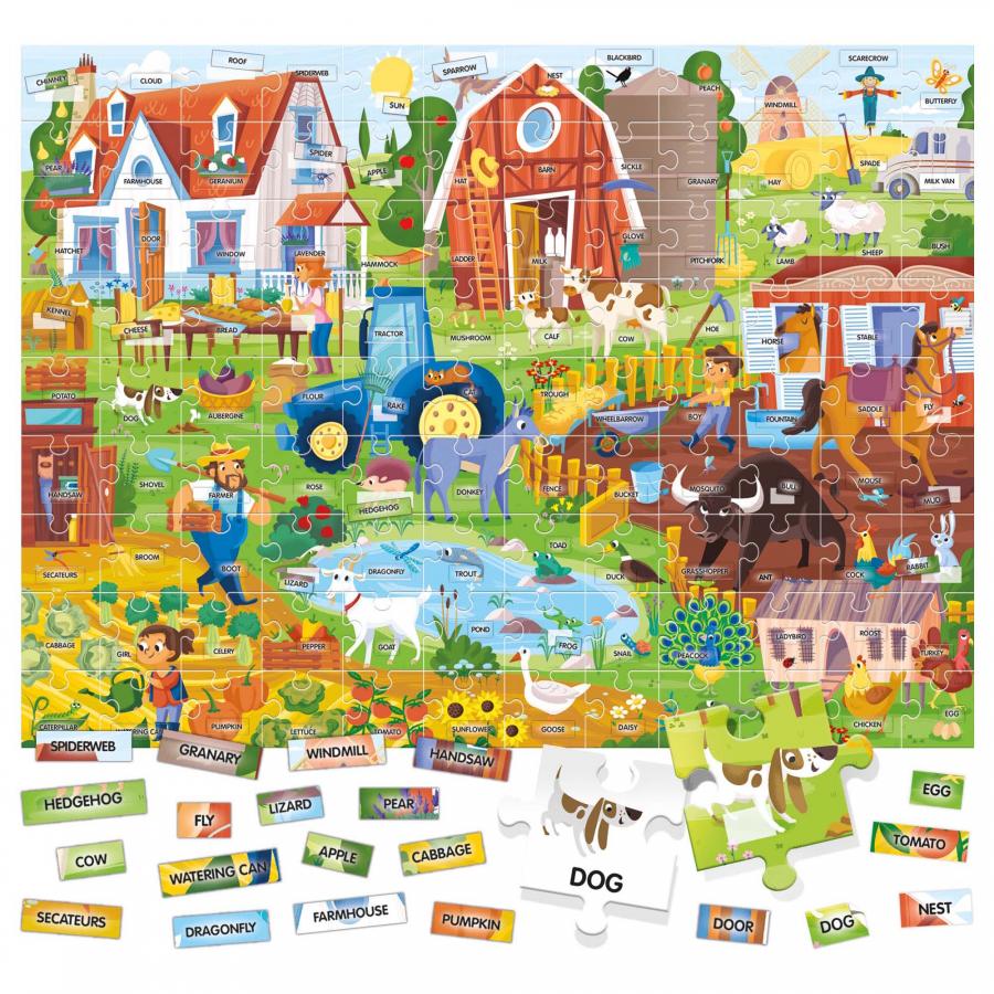 Juego Montessori Rompecabezas Aprende Ingles