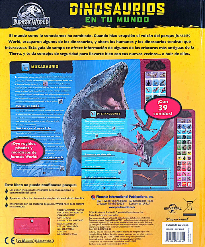 Libro Interactivo Dinosaurios En Tu Mundo