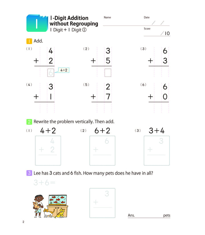 Libro Kumon Actividades Sumas Y Restas Grado 2 En Ingles