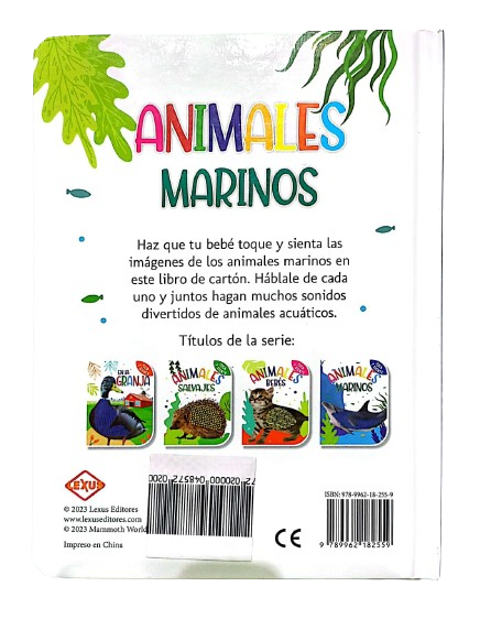 Libro Sensorial Tocar Y Sentir Animales Marinos
