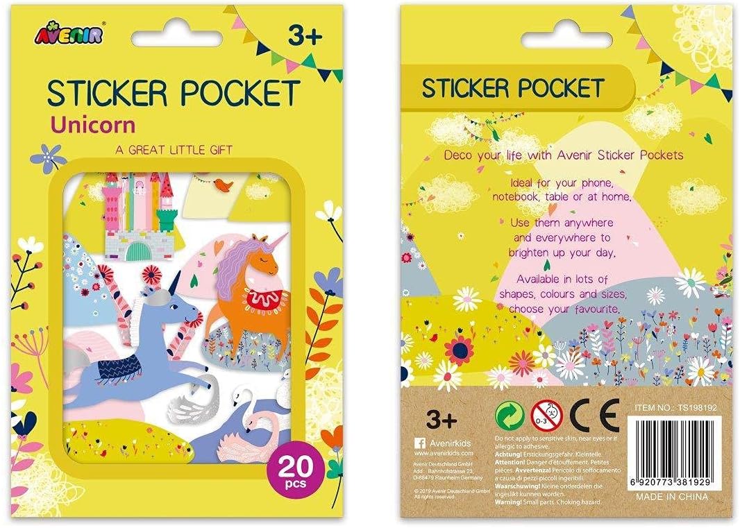 Set De Stickers Brillantes Unicornios
