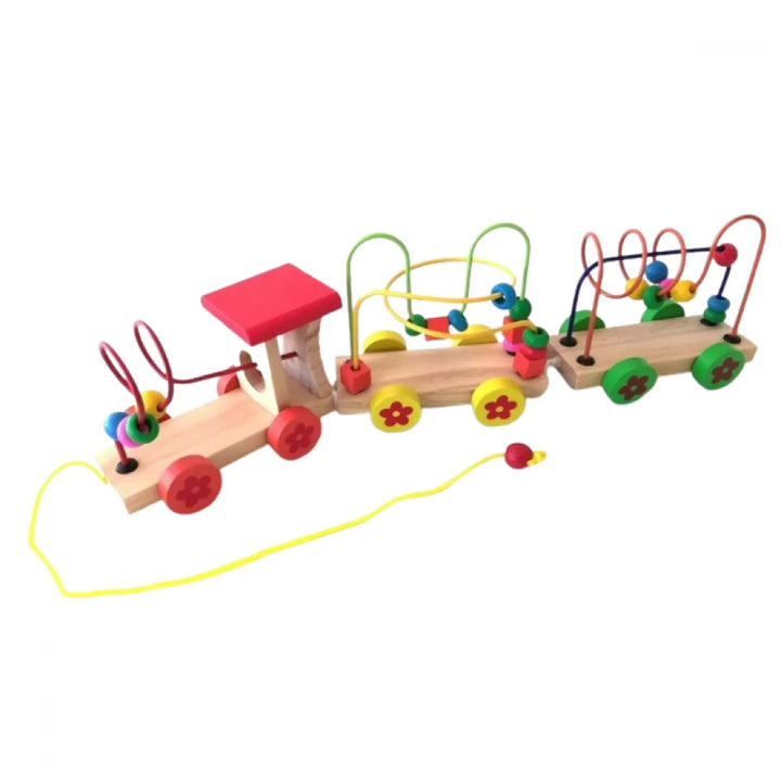Juego Didactico Tren De Madera Con Laberinto 3D