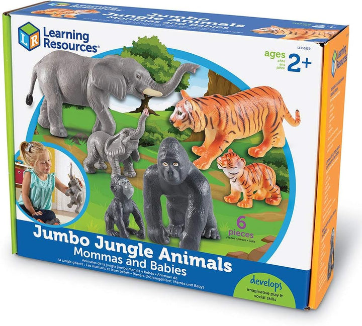 Set Animales De La Selva Mamás Y Bebes Figuras Jumbo