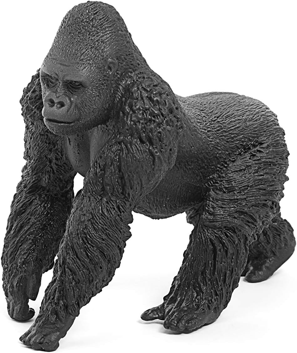 Figura Animales Gorila Macho Pintado A Mano